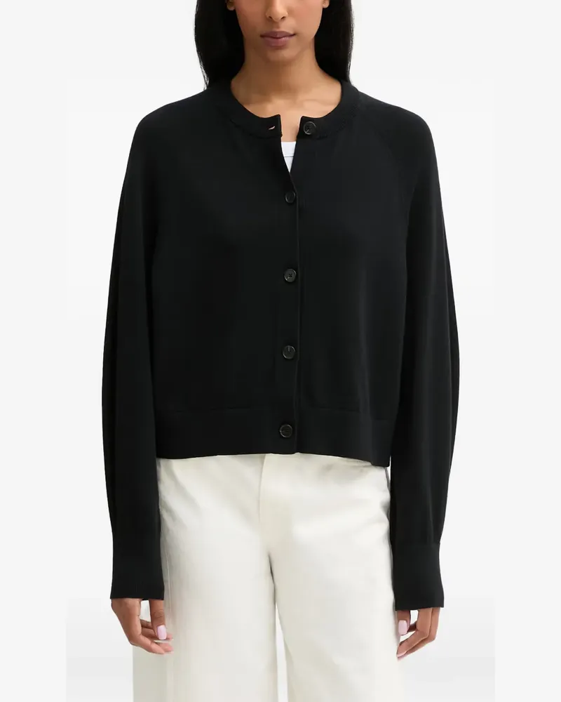 Marc O'Polo raglan-sleeve button-up cardigan - Schwarz Schwarz