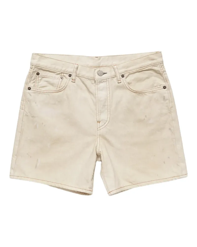 Acne Studios Jeans-Shorts mit Farbklecks-Print - Nude Nude