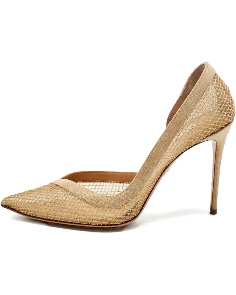 Aquazzura Spitze Kaz D'Orsay Mesh-Pumps - Nude Nude