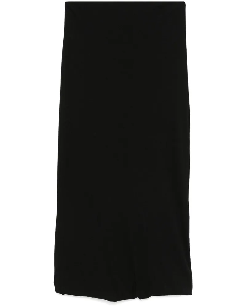 Jil Sander Klassischer Midirock - Schwarz Schwarz