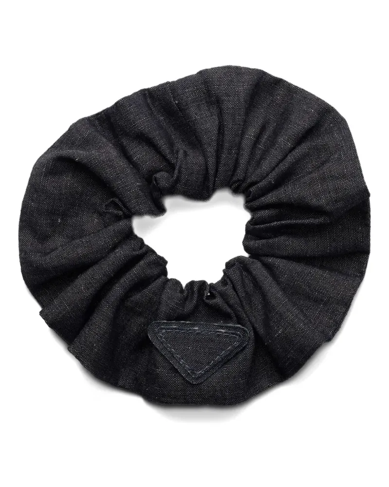 Prada Denim scrunchie - Schwarz Schwarz