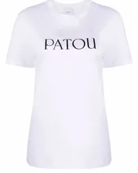 Patou T-Shirt aus Bio-Baumwolle mit Logo-Print Weiß