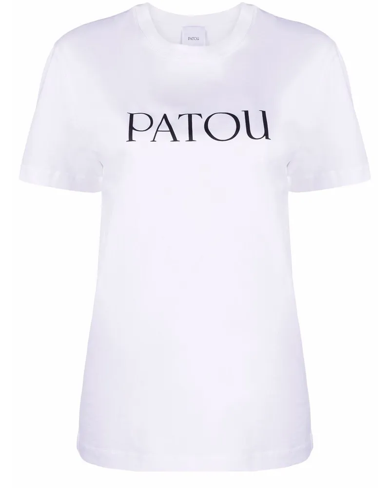 Patou T-Shirt aus Bio-Baumwolle mit Logo-Print - Weiß Weiß