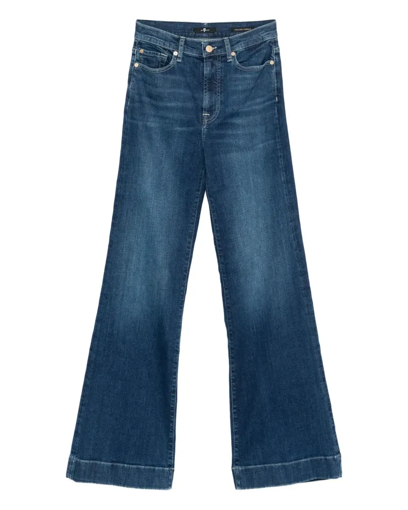 7 for all mankind Weite High-Waist-Jeans - Blau Blau