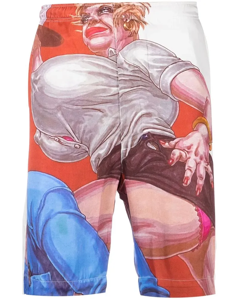 Diesel x Tom of Finland Foundation Shorts mit Print - Weiß Weiß