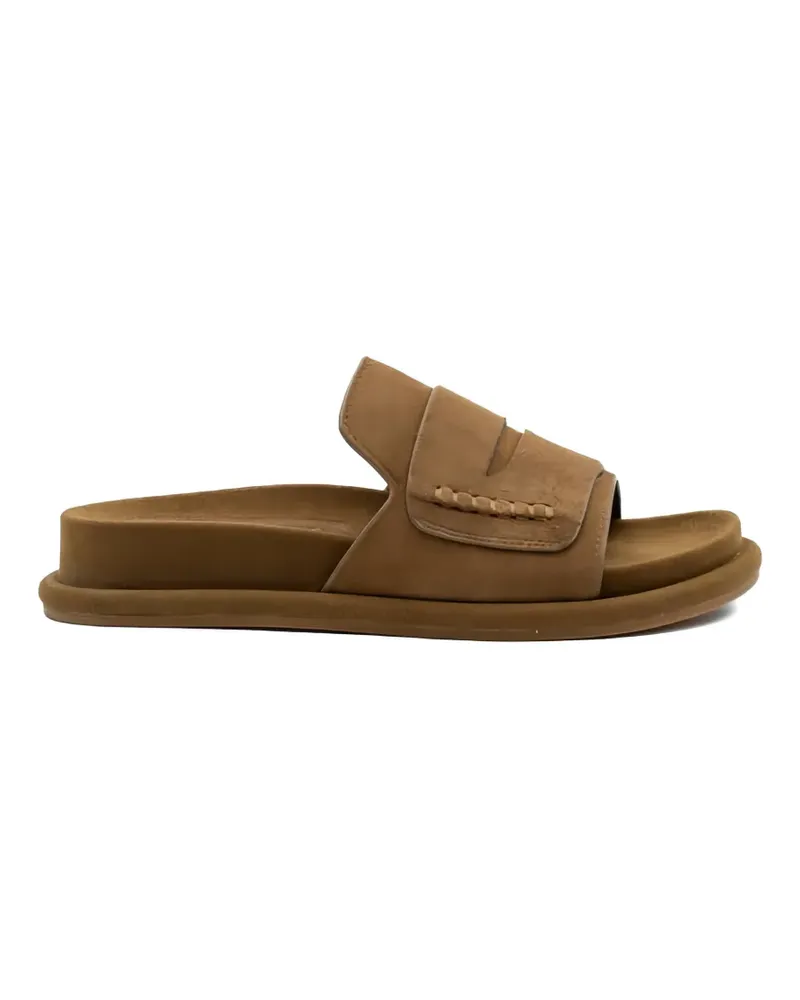 Paloma Barceló Caliope suede flat sandals - Braun Braun