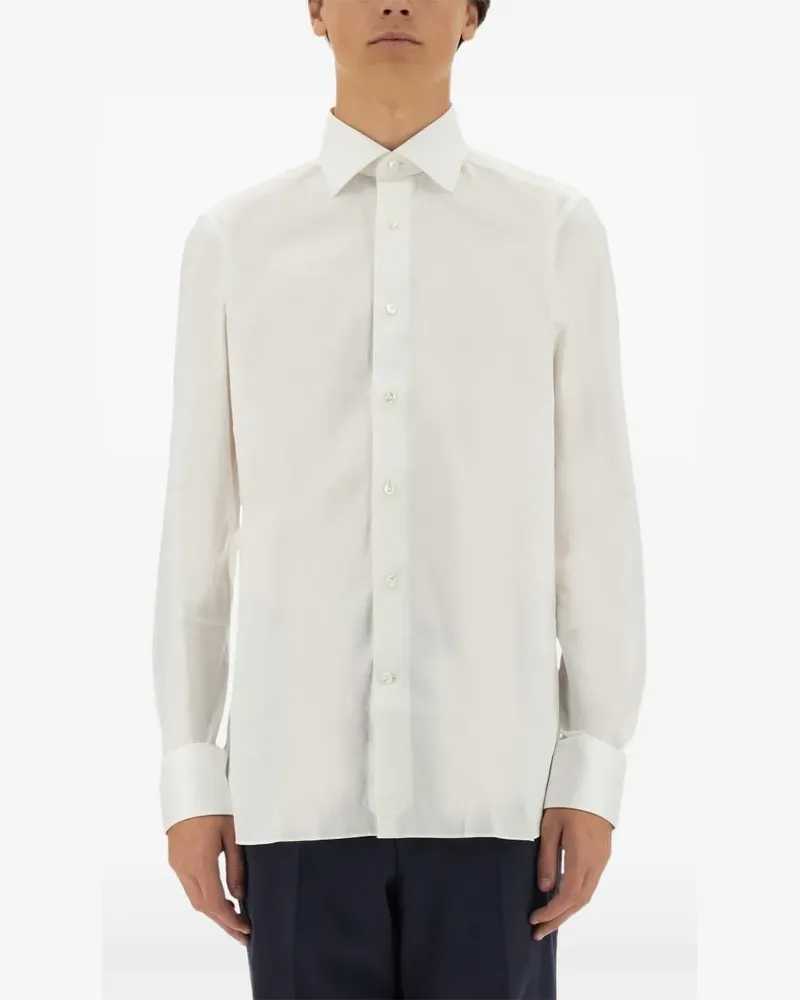 Ermenegildo Zegna Klassisches Hemd - Weiß Weiß