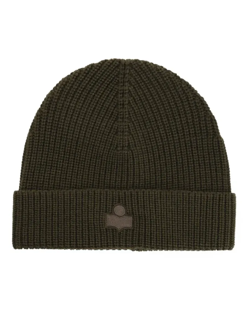 Isabel Marant Gerippte Beanie mit Logo - Grün Grün