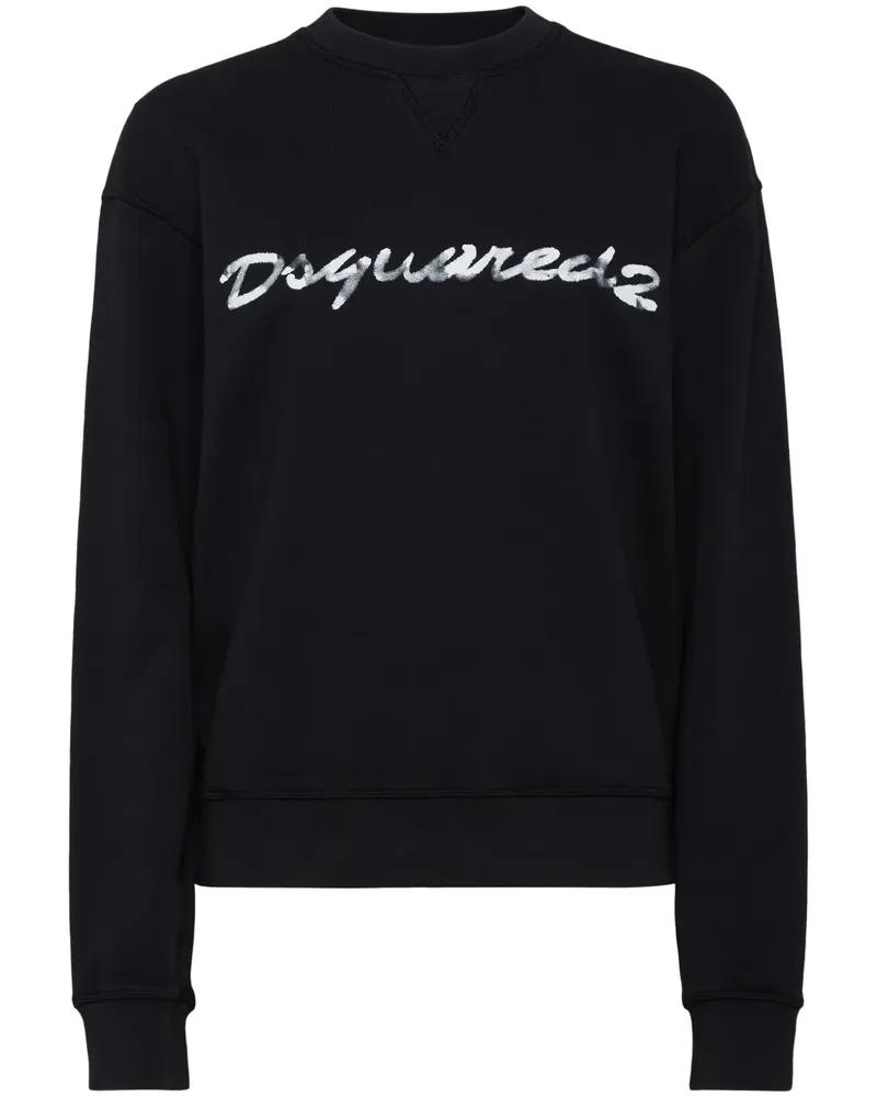 Dsquared2 Sweatshirt mit Logo-Print - Schwarz Schwarz