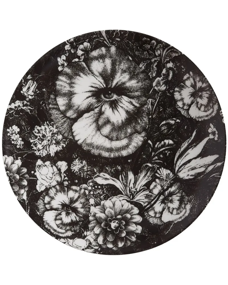 Fornasetti Variazioni n.315 Wandteller Schwarz