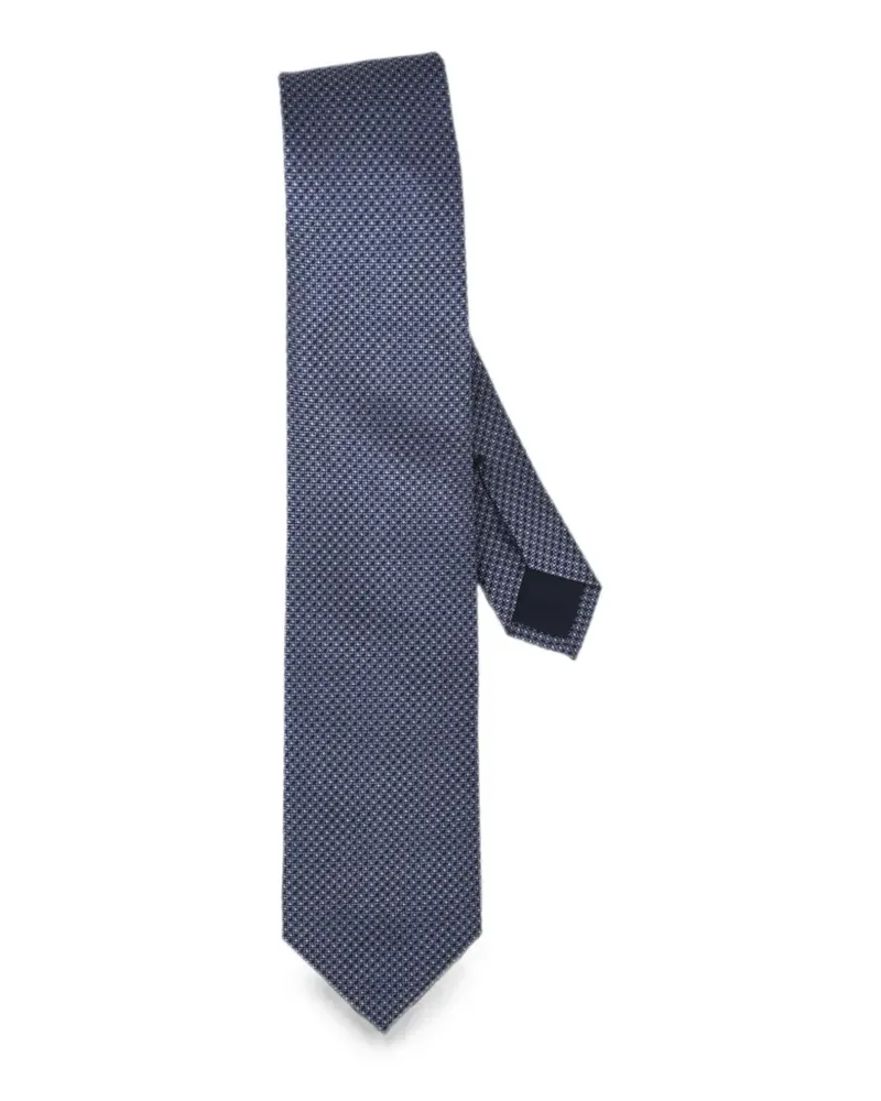 Corneliani micro-pattern tie - Blau Blau