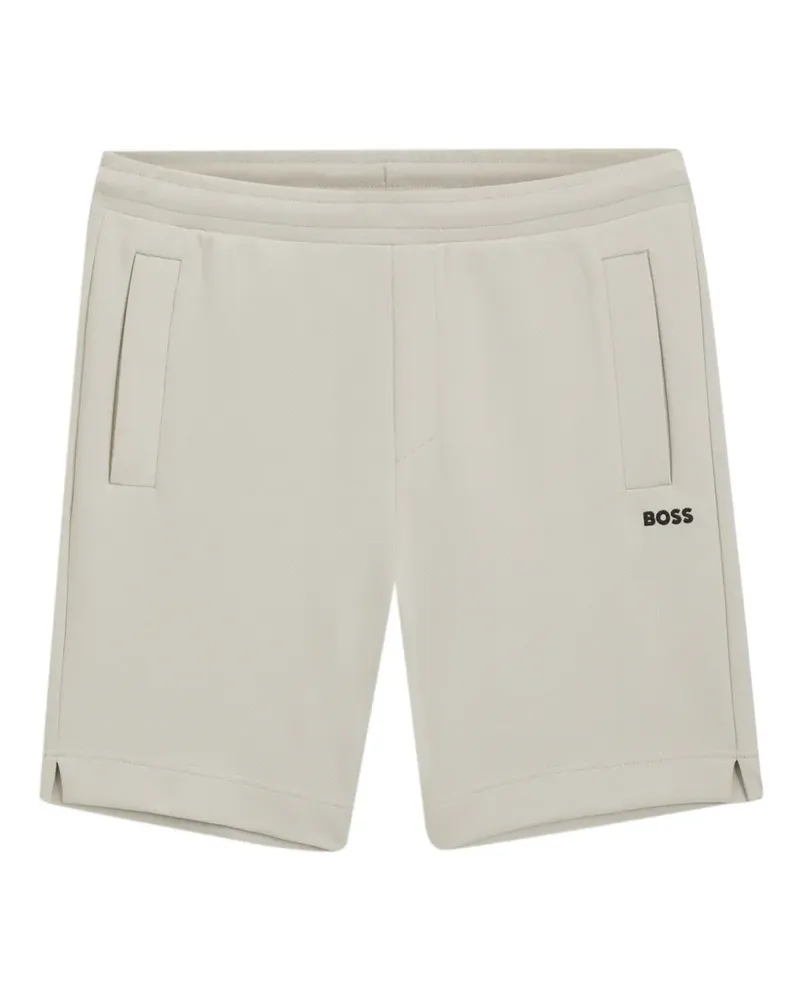 HUGO BOSS Shorts aus Piqué-Baumwollgemisch mit Logo-Stickerei - Nude Nude