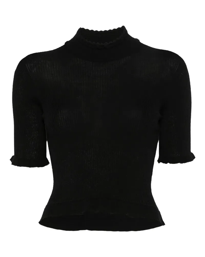 Cecilie Bahnsen Gerüschter Pullover - Schwarz Schwarz