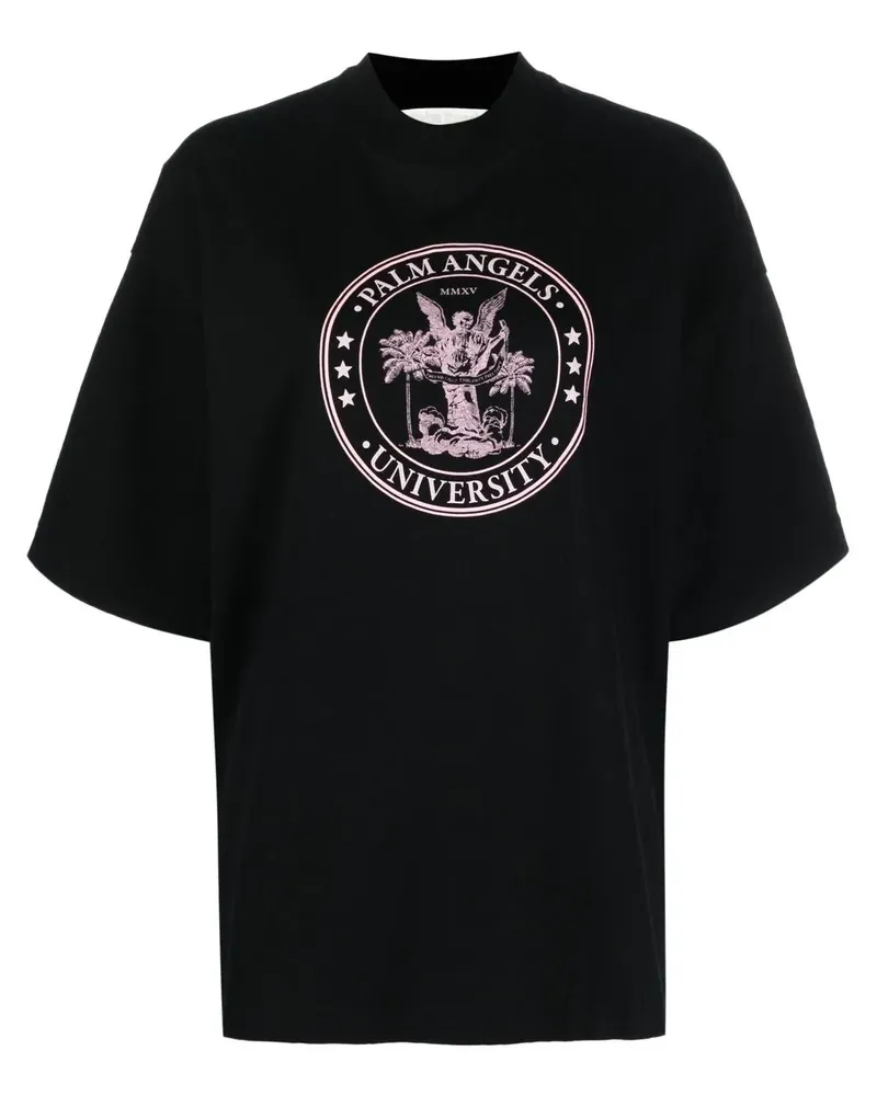 Palm Angels T-Shirt mit Logo-Print - Schwarz Schwarz