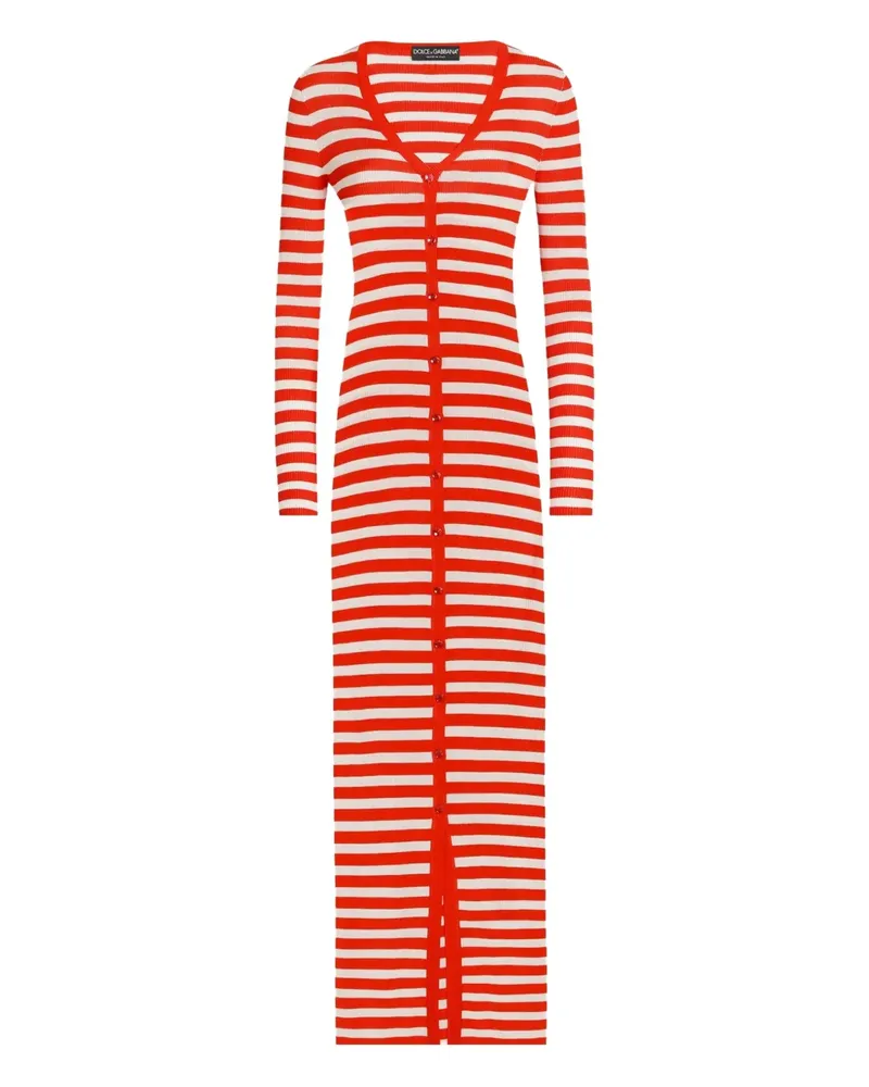 Dolce & Gabbana Gestreiftes Strickkleid - Rot Rot