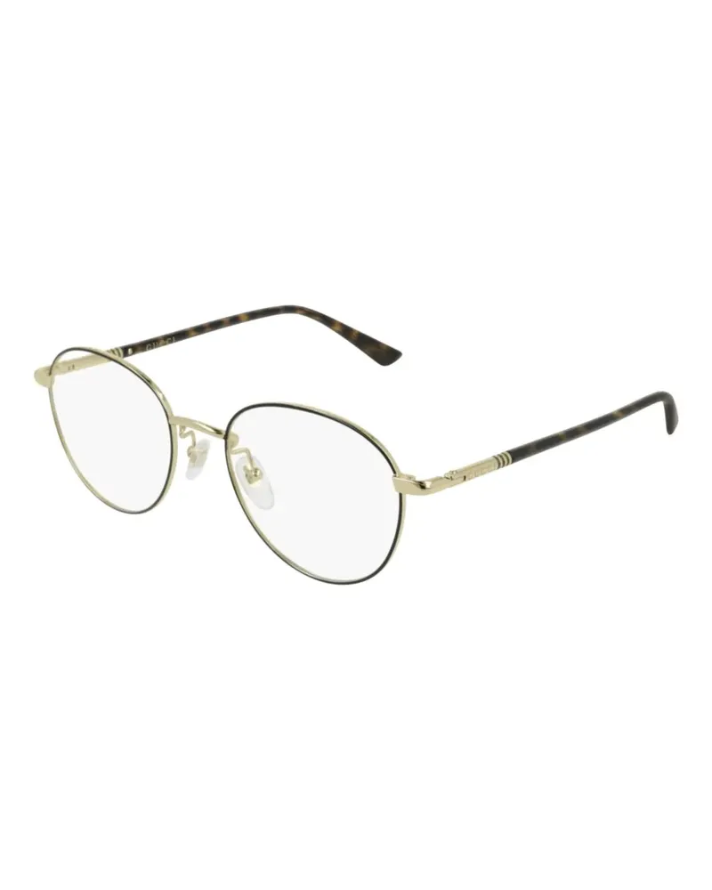 Gucci Brille mit rundem Gestell - Schwarz Schwarz
