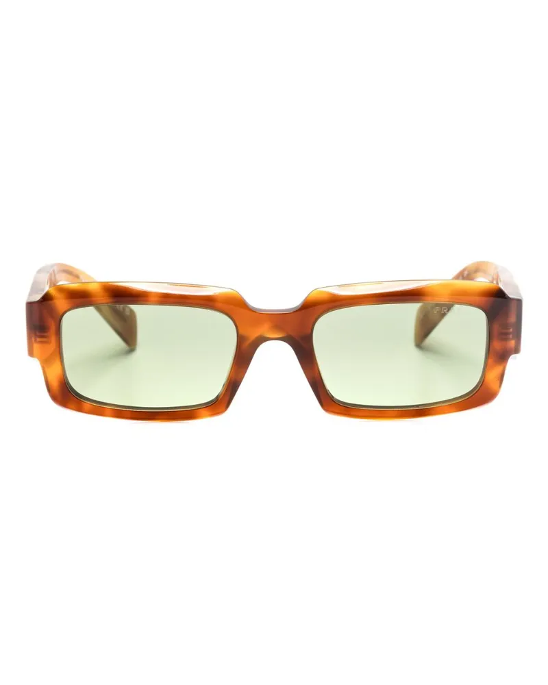 Prada Symbole Sonnenbrille mit eckigem Gestell - Braun Braun