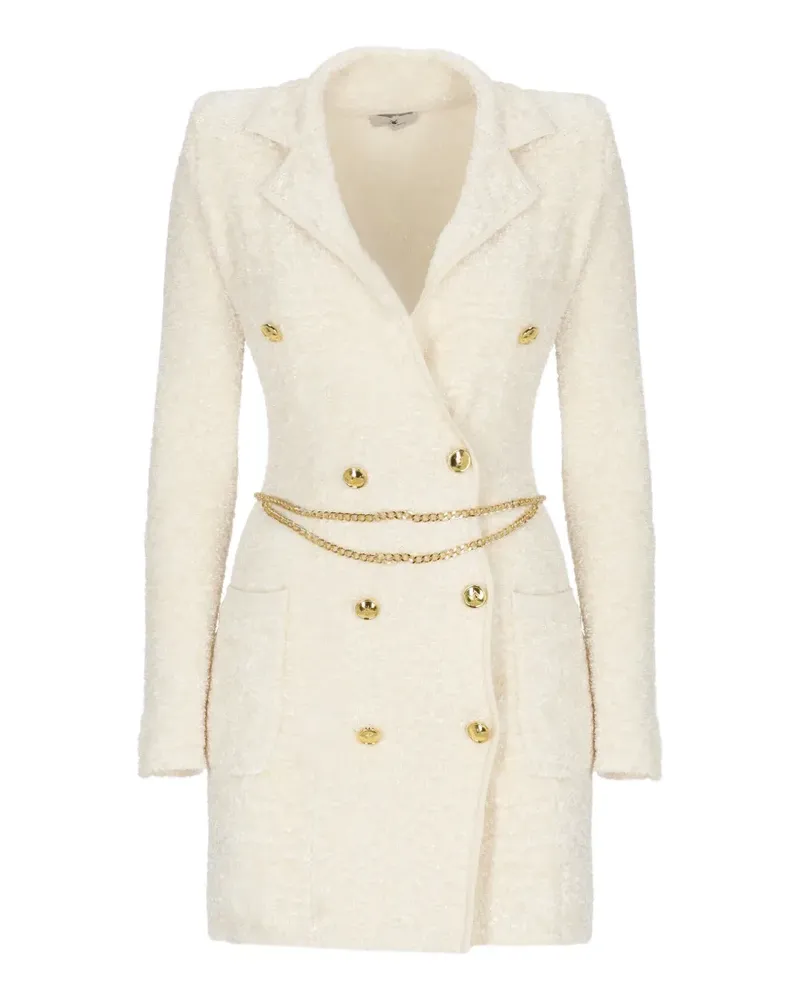 Elisabetta Franchi double-breasted mini dress - Nude Nude