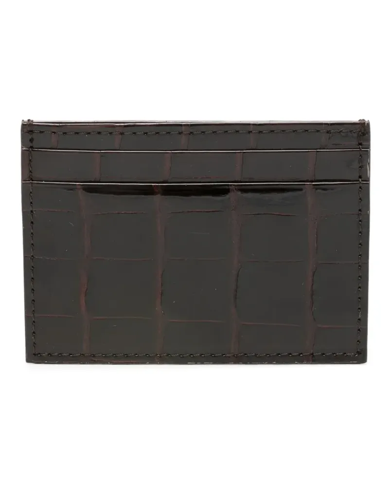 Dell'oglio Kartenetui mit Prägung - Braun Braun