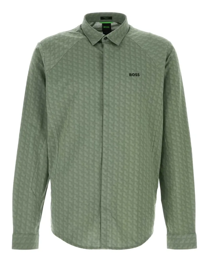 HUGO BOSS Excurse Hemd aus Baumwolle - Grün Grün