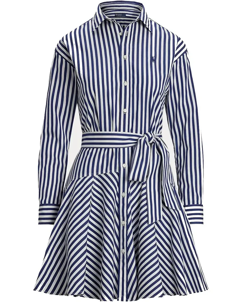 Ralph Lauren Gestreiftes Minikleid mit Einsätzen - Blau Blau