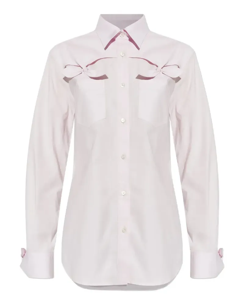 Moschino bow-detail shirt - Rosa Rosa