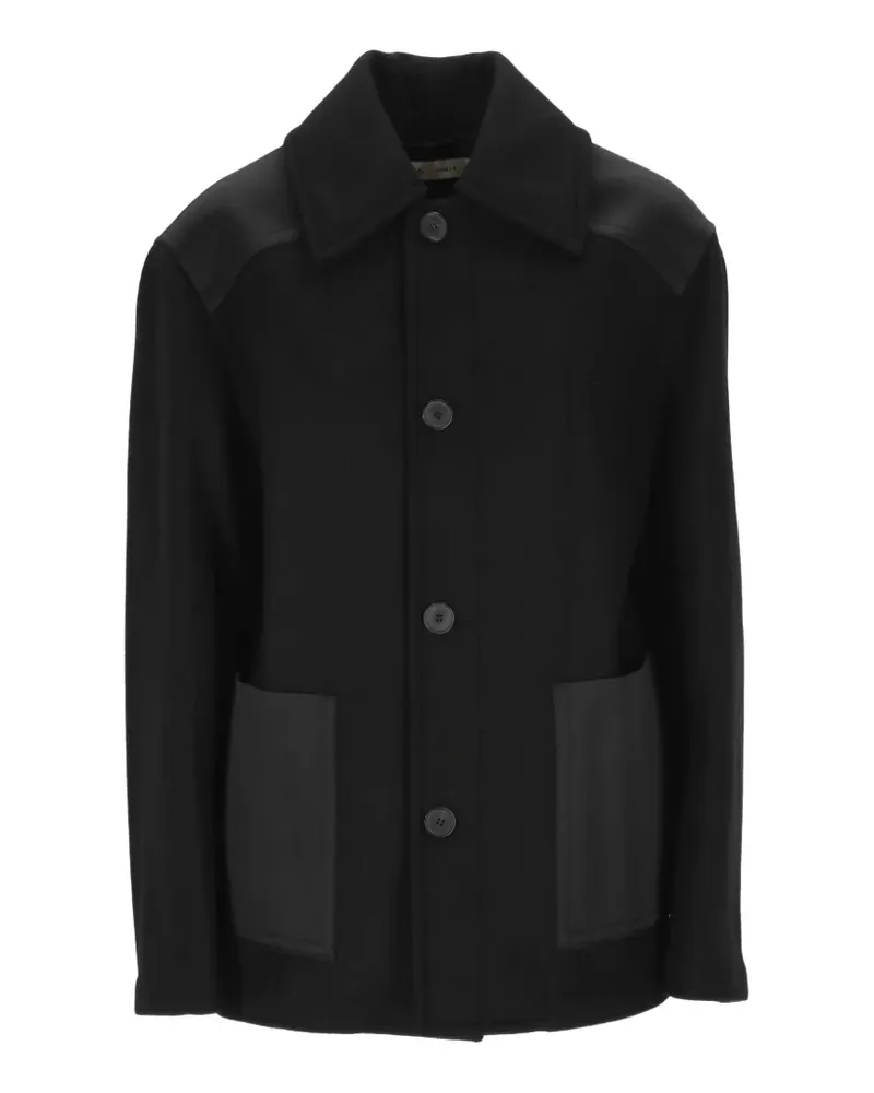 Carven panelled wool coat - Schwarz Schwarz