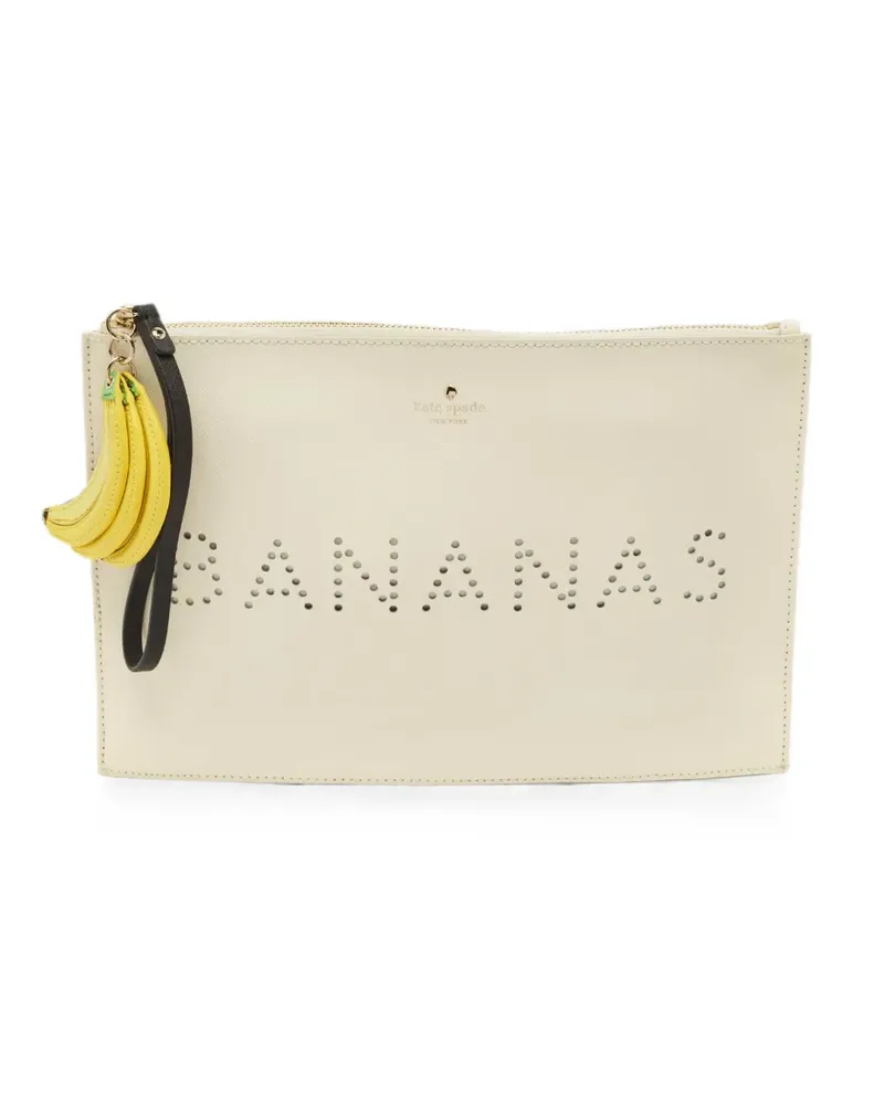 Kate Spade Flights Of Fancy Bananas clutch bag - Weiß Weiß