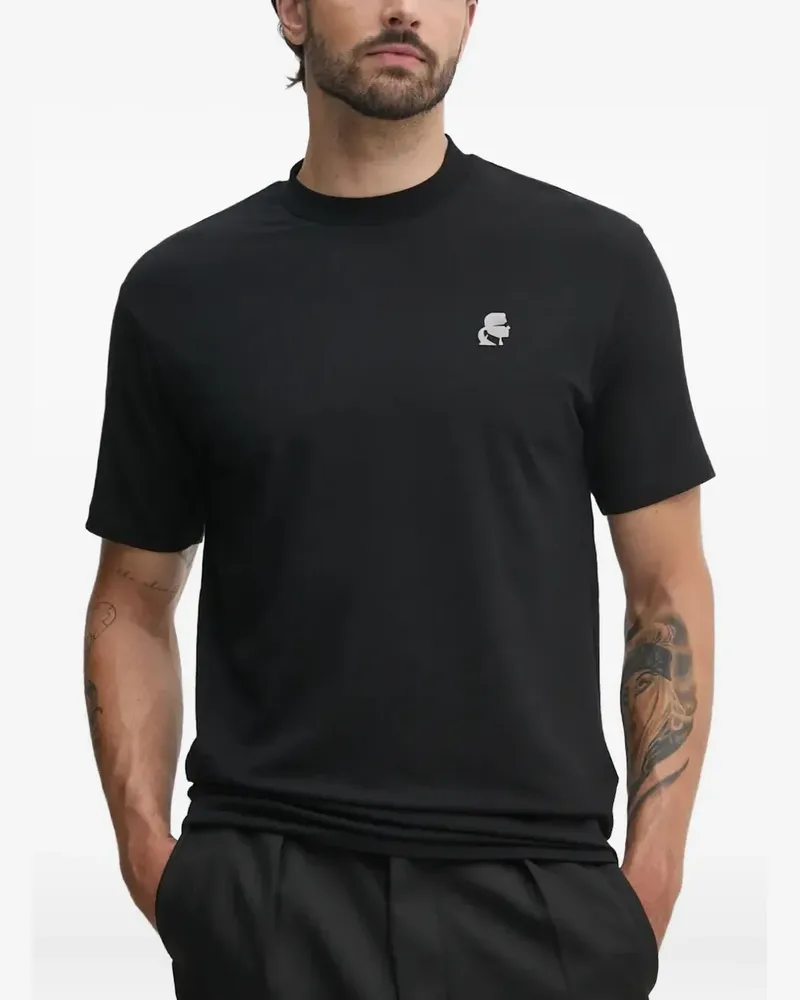 Karl Lagerfeld T-Shirt mit Logo-Detail - Schwarz Schwarz