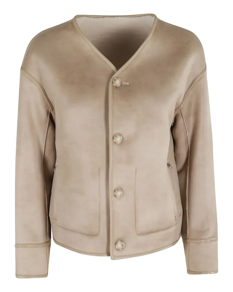 Urbancode Jacke mit aufgesetzter Tasche - Nude Nude