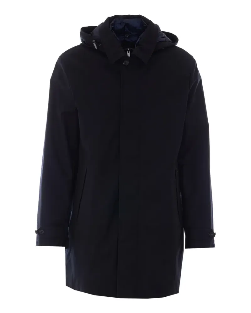 ADD hooded zip-up parka - Blau Blau