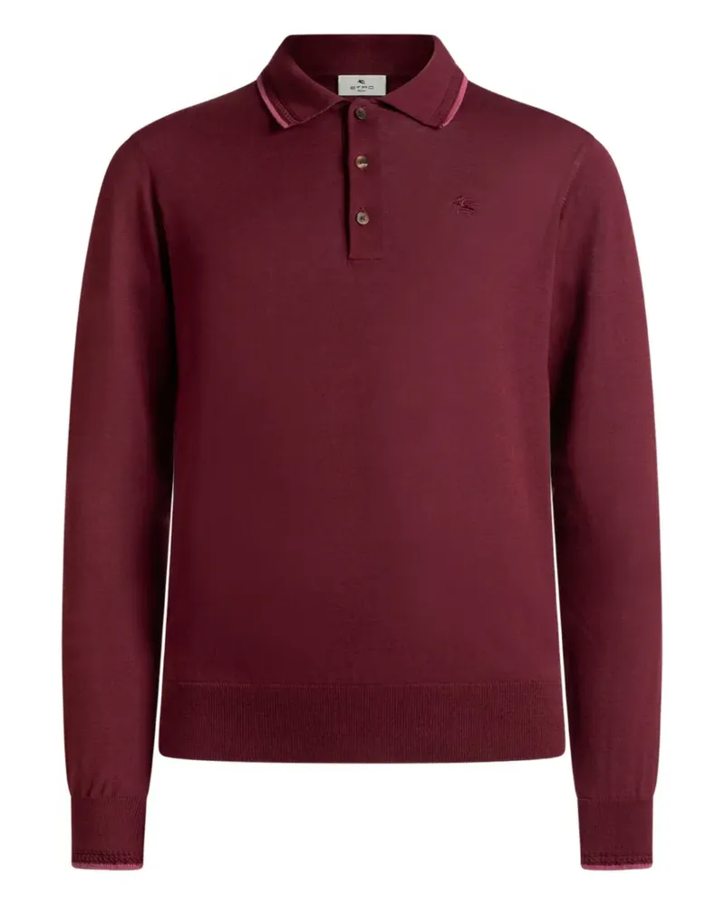 Etro Poloshirt mit Pegaso-Stickerei - Rot Rot