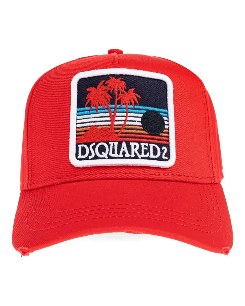 Dsquared2 Baseballkappe mit Patch-Detail - Rot Rot