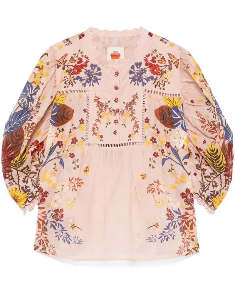 FARM Rio Beauty Bouquet Bluse - Rosa Rosa