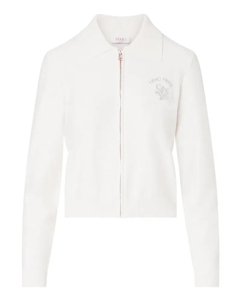 Liu Jo Cardigan mit Mikro-Pailletten - Weiß Weiß