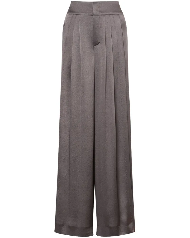 Alberta Ferretti Palazzohose aus Satin Grau