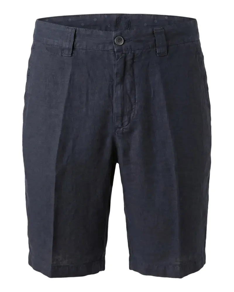 120% Lino pressed-crease linen shorts - Blau Blau