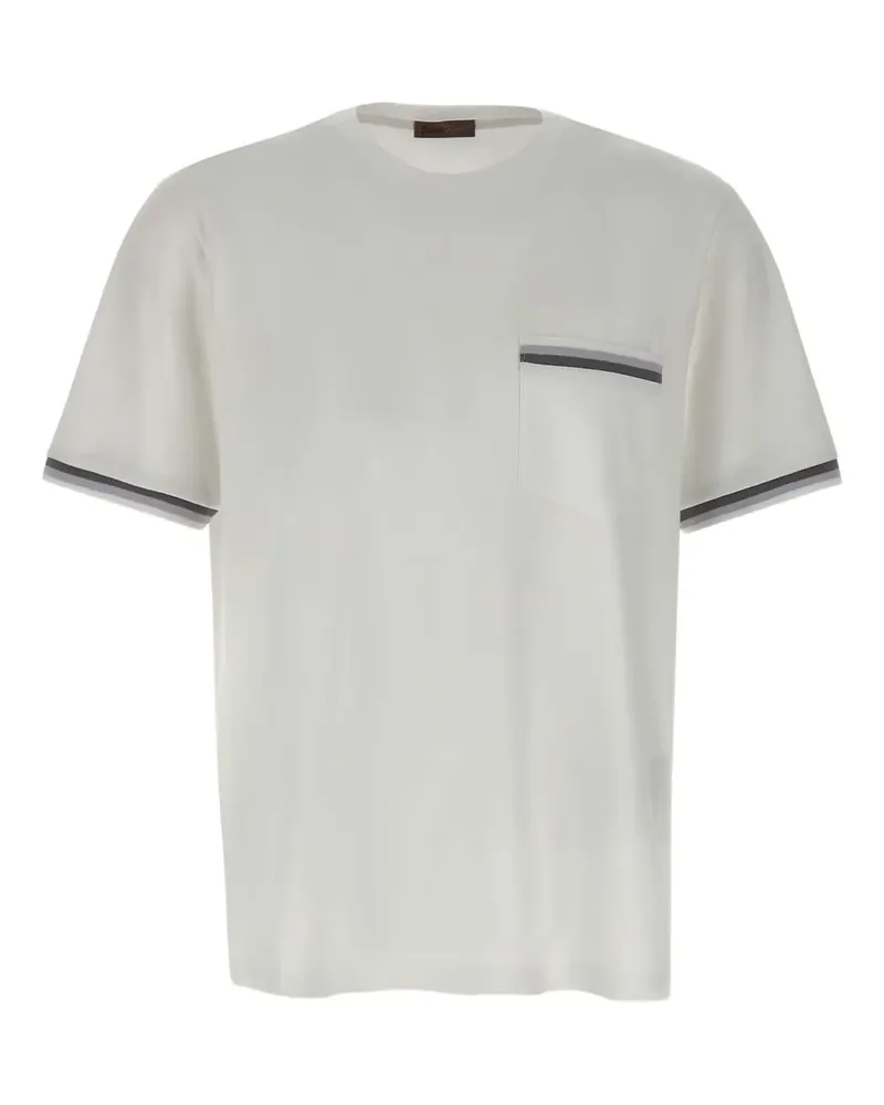 Herno T-Shirt mit Brusttasche - Weiß Weiß