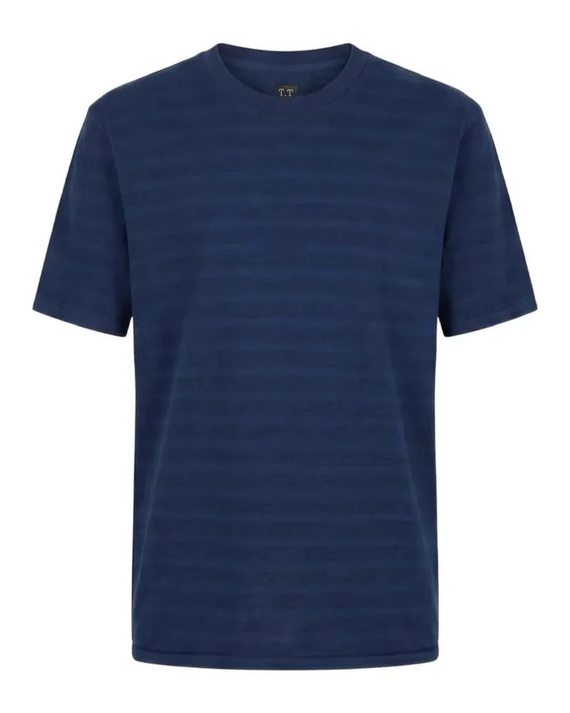 Taiga Takahashi Lot.617 striped cotton T-shirt - Blau Blau