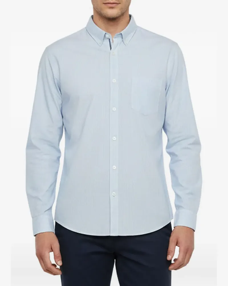 HUGO BOSS Gestreiftes C-Benzi Hemd - Blau Blau