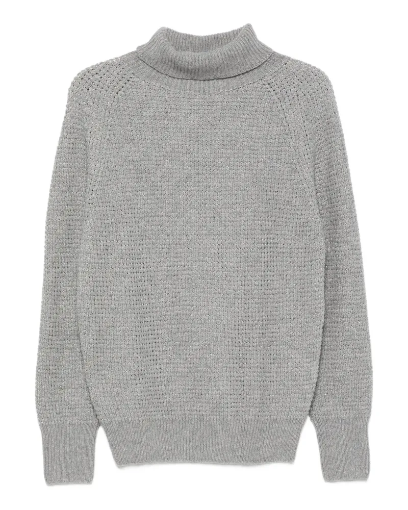 D.EXTERIOR waffle-knit roll-neck sweater - Grau Grau