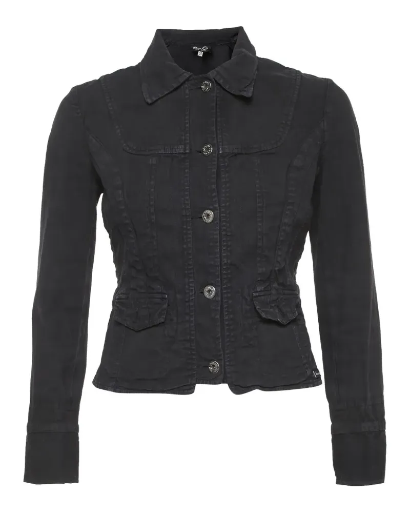 Dolce & Gabbana button-front denim jacket - Schwarz Schwarz