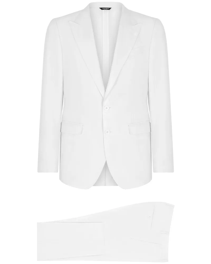 Dolce & Gabbana Einreihiger Taormina-Fit-Anzug - Weiß Weiß