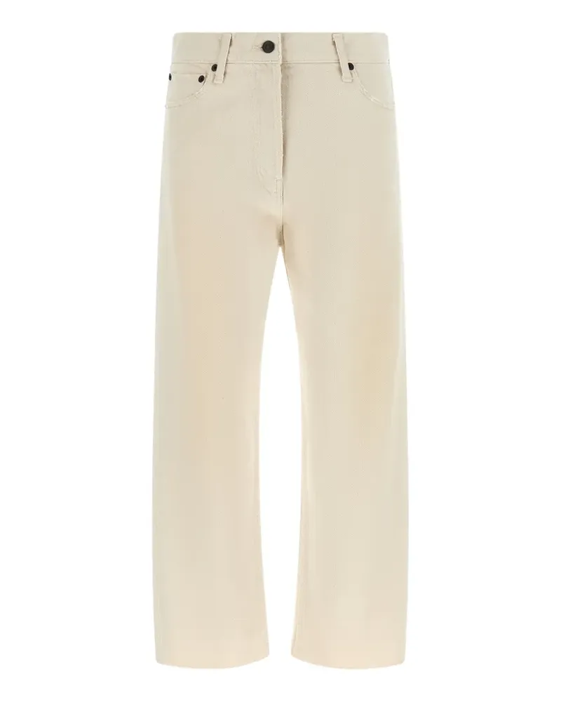 The Row Fortino raw-cut straight-leg jeans - Nude Nude
