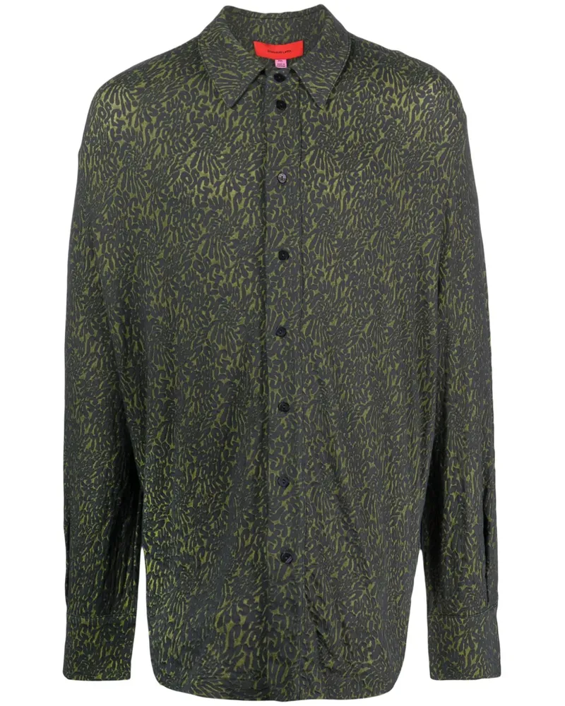 Eckhaus Latta Skrunk Hemd mit Jacquardmuster - Grün Grün