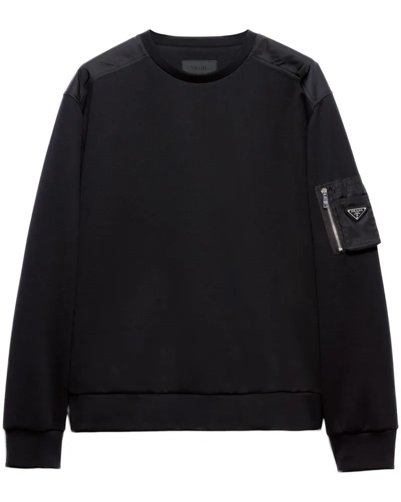 Prada Sweatshirt mit Einsätzen - Schwarz Schwarz