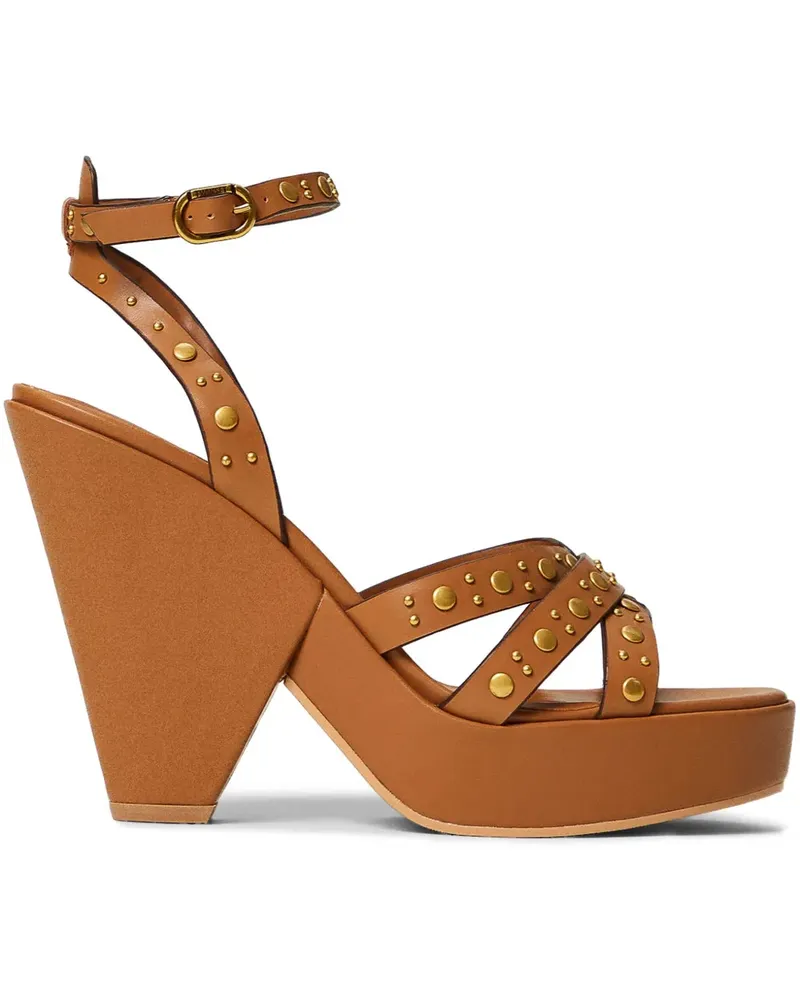 Twin-Set Sandalen mit Nieten 120mm - Braun Braun