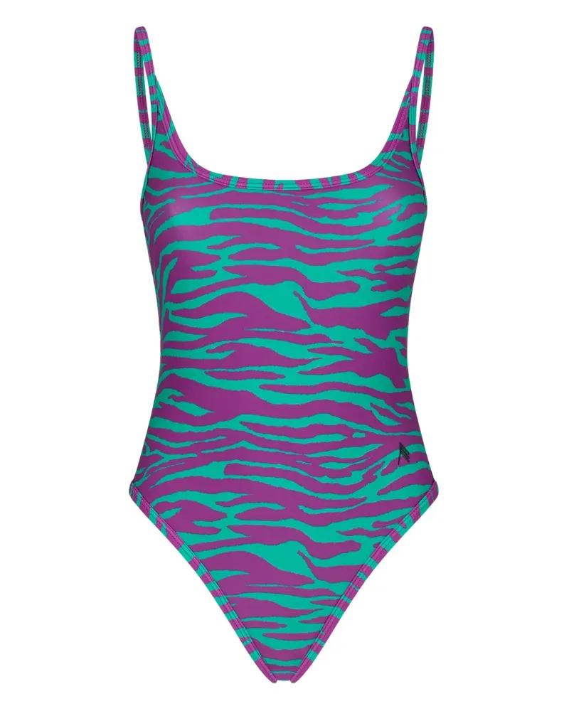 ATTICO zebra-print swimsuit - Violett Violett