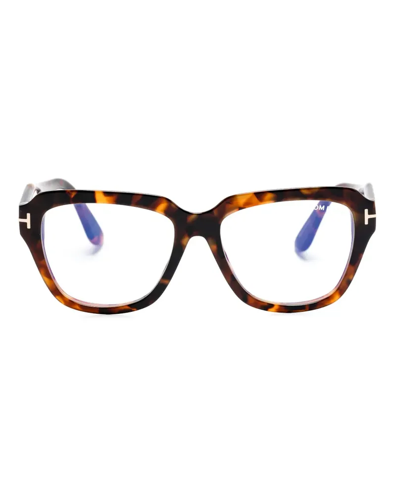 Tom Ford Brille mit Oversized-Gestell - Braun Braun