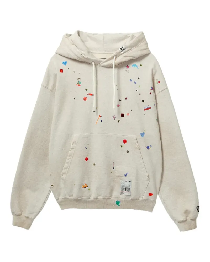 MIHARAYASUHIRO Hoodie mit grafischem Print - Nude Nude